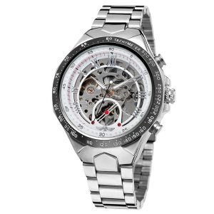 Winner 8067 Silver-Black-White Red Cristal
