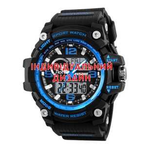 Наручний годинник Awarder 012 Black-Blue Індивідуальний дизайн img-1