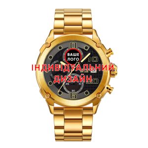 Наручний годинник Awarder 016 Gold-Black-Steel Індивідуальний дизайн img-1