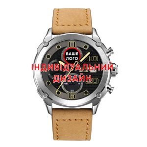 Наручний годинник Awarder 016 Silver Light Brown Індивідуальний дизайн img-1