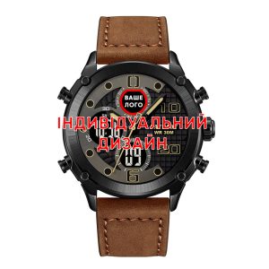 Наручний годинник Awarder 017 Black-Brown Індивідуальний дизайн img-1