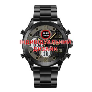 Наручний годинник Awarder 017 Black-White Steel Індивідуальний дизайн img-1