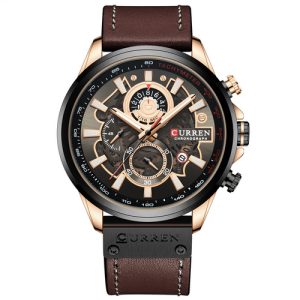 Наручний годинник Curren 8380 Black-Cuprum-Dark Brown img-1