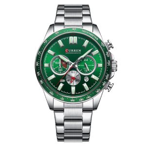 Наручний годинник Curren 8418 Silver-Green img-1