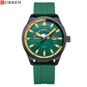 Наручний годинник Curren 8421 Green-Black-Yellow img-1