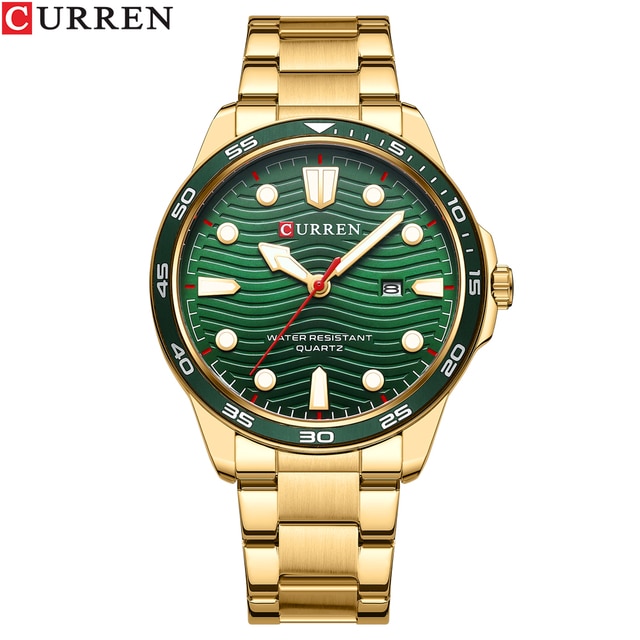 Наручний годинник Curren 8426 Gold-Green img-1