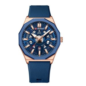 Наручний годинник Curren 8437 Gold-Blue img-1