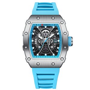 Наручний годинник Curren 8438 Black-Light Blue img-1
