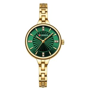 Наручний годинник Curren 9097L Gold-Green img-1