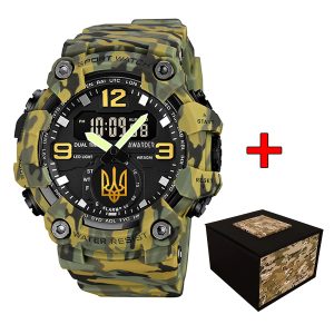 Наручний годинник Awarder 003 Тризуб золото Army Green img-1