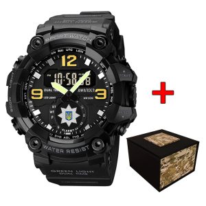 Наручний годинник Awarder 003BKPO Поліція Чорні + Коробка. img-1