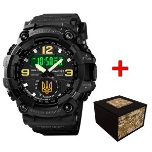 Наручний годинник Awarder 004 Тризуб золото Black img-1