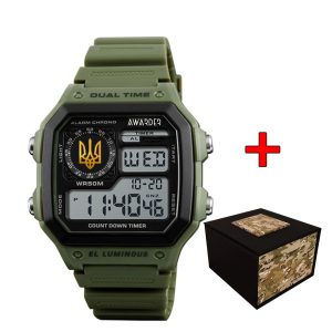 Наручний годинник Awarder 010AGUAGD Тризуб золото Зелені + Коробка. img-1