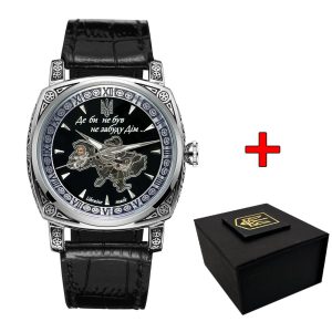 Наручний годинник Awarder 021-3D Скелетон Не забуду дім Silver-Black img-1