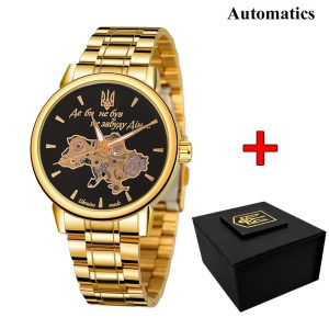 Наручний годинник Awarder 022 Gold-Black Automatics Metall Не Забуду Дім img-1