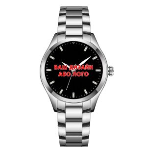 Наручний годинник Awarder 035 Ваше лого Silver-Black Metal img-1