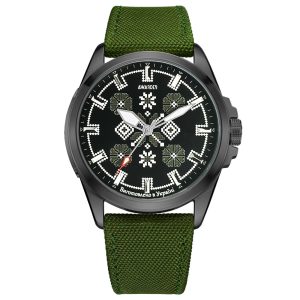 Наручний годинник Awarder Embroidery Black-Army Green Green  Battery 10ATM img-1
