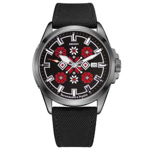 Наручний годинник Awarder Embroidery Silver-Red Black Automatic 10ATM img-1
