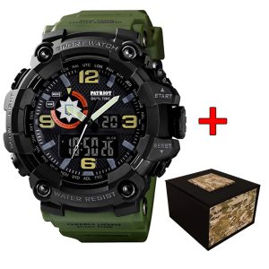 Наручний годинник Patriot 002AGPO Поліція Зелені + Коробка img-1