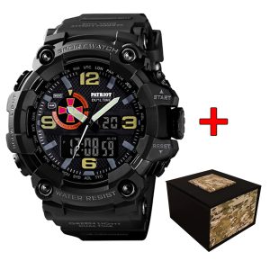 Наручний годинник Patriot 002BKSU ЗСУ Чорні + Коробка. img-1