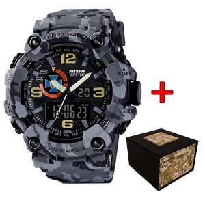 Наручний годинник Patriot 002CMGYSBU СБУ Сірий камуфляж + Коробка img-1