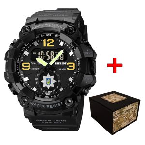 Наручний годинник Patriot 003BKPO Поліція Чорні + Коробка. img-1