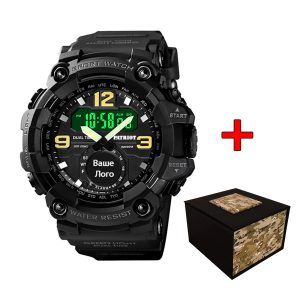 Наручний годинник Patriot 004BK Ваше лого Чорні + Коробка img-1