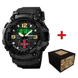 Наручний годинник Patriot 004BKSU ЗСУ Чорні + Коробка. img-1