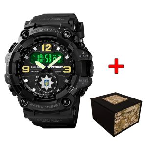 Наручний годинник Patriot 004BKTPO Поліція Чорні + Коробка. img-1