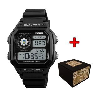 Наручний годинник Patriot 010BKPO Поліція Чорні + Коробка. img-1