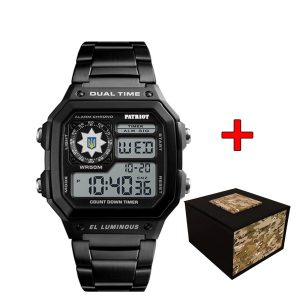 Наручний годинник Patriot 011SIPO Поліція Чорні + Коробка img-1