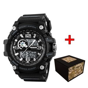Наручний годинник Patriot 012BKPO Поліція Чорні + Коробка img-1