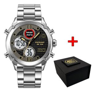 Наручний годинник Patriot 017 Ваше Лого Silver-White Steel img-1
