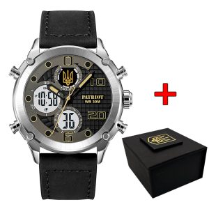 Наручний годинник Patriot 017BKWT Тризуб золото Silver-White img-1