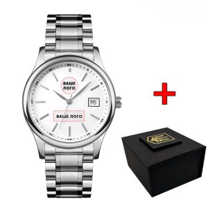 Наручний годинник Patriot 023 Ваше лого Срібло img-1