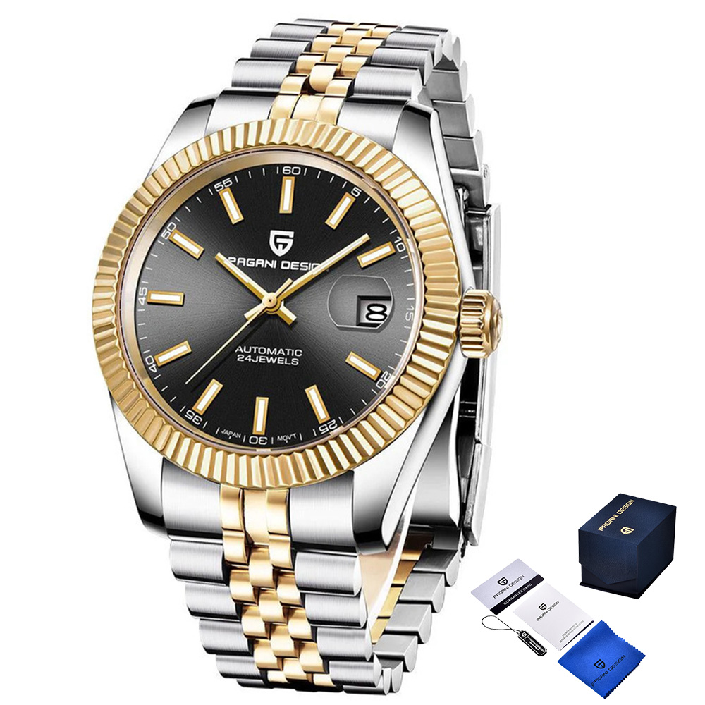 Наручний годинник Pagani Design PD-1645 Silver-Gold-Brown img-1