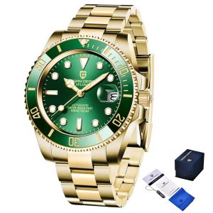 Наручний годинник Pagani Design PD-1661 Yellow Gold-Green img-1