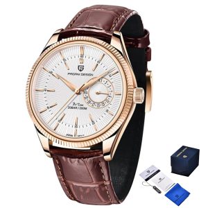 Наручний годинник Pagani Design PD-1689 Gold-White-Brown img-1