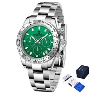 Наручний годинник Pagani Design PD-1727 Silver-Green img-1