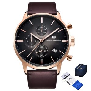 Наручний годинник Pagani Design PD-2720 Gold-Black-Brown img-1