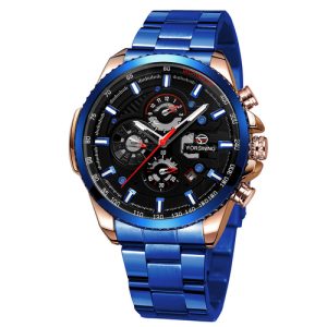 Наручний годинник Forsining 6909 Blue-Cuprum-Black img-1