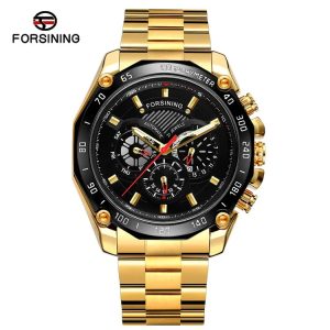 Наручний годинник Forsining 6910 Gold-Black img-1