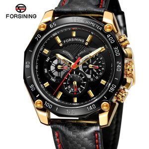 Наручний годинник Forsining 6910 Gold-Black img-1