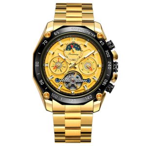 Наручний годинник Forsining 6913 Gold-Black-Gold img-1