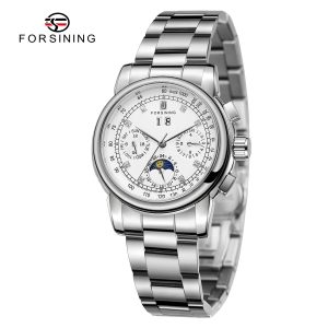 Наручний годинник Forsining 6918 Silver-White img-1