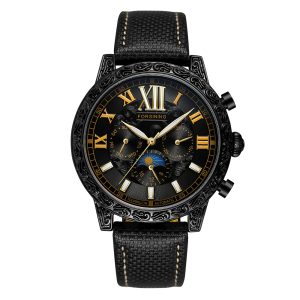 Наручний годинник Forsining 6923 All Black img-1