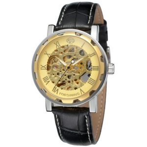 Наручний годинник Forsining 8008 Black-Silver-Gold img-1