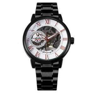 Наручний годинник Forsining 8099 Black-White img-1