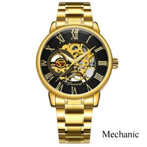 Наручний годинник Forsining 8099 Gold-Black img-1