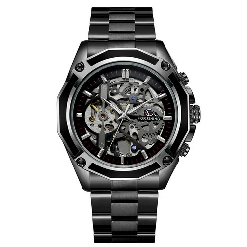 Наручний годинник Forsining 8130 Black-Silver img-1